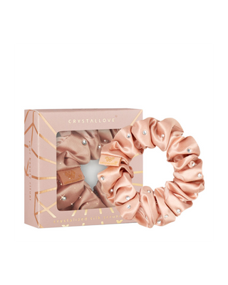 Elastic de păr din mătase cu cristale – rose gold Crystallove