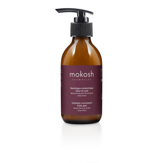 Loțiune de corp hidratantă și iluminatoare Cireșe cu chihlimbar cu efect glow Mokosh