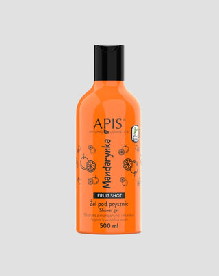 Naturalny żel pod prysznic o mandarynkowym zapachu z kwasem hialuronowym Fruit Shot Apis