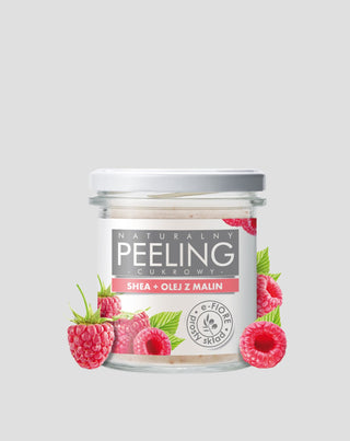 Exfoliant natural de zahăr cu zmeură și unt de shea pentru pielea ternă E-Fiore - 1