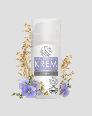 Cremă de fulgi de ovăz cu ulei de in și portocale pentru mâini și picioare E-Fiore - 1