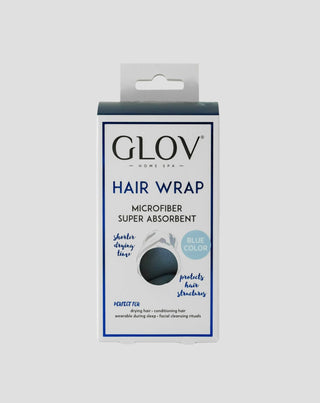 Turban albastru de păr, care reduce timpul de uscare pentru toate tipurile de păr Hair Wrap Glov - 1