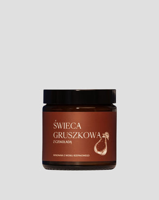 Lumânare de ceară de rapiță naturală cu parfum de pară și ciocolată Mglife