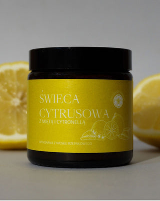 Lumânare cu parfum de lămâie, mentă și citronelă Citrus Mglife
