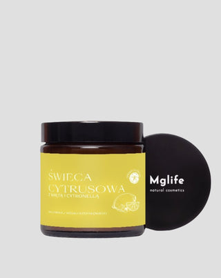 Lumânare cu parfum de lămâie, mentă și citronelă Citrus Mglife