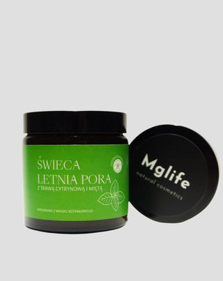 Lumânare cu parfum de lămâie și mentă Sezonul de vară Mglife