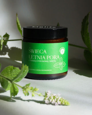 Lumânare cu parfum de lămâie și mentă Sezonul de vară Mglife