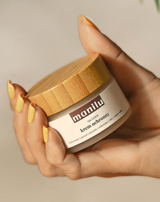 Cremă de zi protectoare cu unt de shea, vitamina C și ulei de semințe de zmeură Manilu - 3