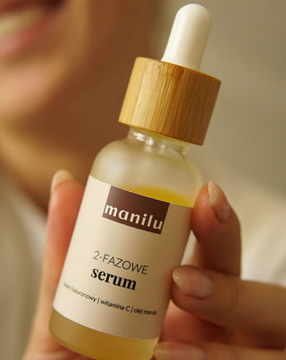Ser de noapte bifazic pentru piele uscată cu acid hialuronic și vitamina C Manilu - 4