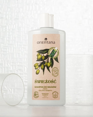 Șampon pentru păr ayurvedic anti-mătreață Miere și Ceai Verde Orientana - 3