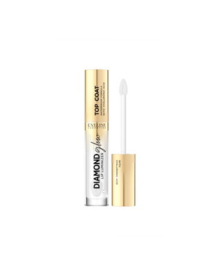 Luciu de buze cu acid hialuronic nr 01 transparent top coat Diamond Glow Lip Luminizer Eveline