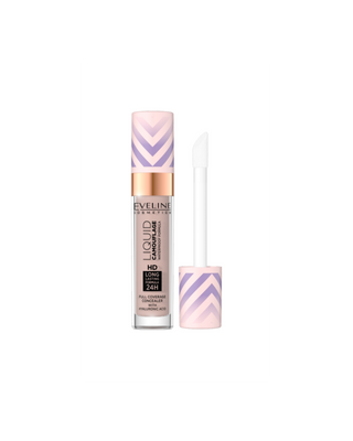 Corector de camuflaj rezistent la apă cu acid hialuronic nr. 04 light almond Liquid Camouflage Eveline