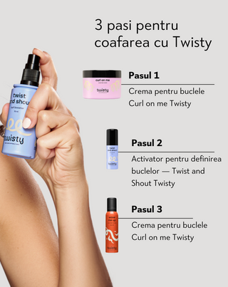 Activator de bucle pentru par cret, ondulat si cret Curl Booster Twisty