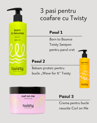 Sampon hidratant pentru par cret, cu uree si acid lactic Twisty - 3