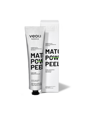 Peeling enzimatic cu acizi AHA 10%, PHA 10%, BHA Matcha power peel Veoli Botanica