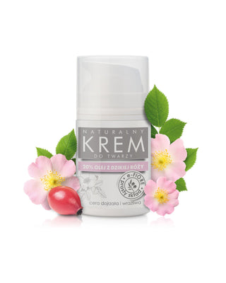 E-Fiore cremă facială naturală de măceșe pentru întinerirea și îmbunătățirea fermității pielii