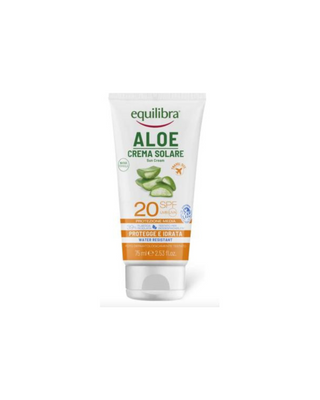 Cremă de protecție solară cu aloe SPF 20+ cu ulei de morcov Equilibra