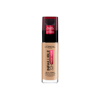 Fond de ten de lungă durată cu SPF 25 Infaillible Fresh Wear 140 Golden Beige L'Oreal Paris