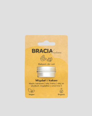 Balsam de buze hidratant cu migdale și cacao cu vitamina E și ulei de in Bracia Mydlarze - 3