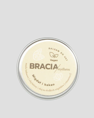 Balsam de buze hidratant cu migdale și cacao cu vitamina E și ulei de in Bracia Mydlarze - 1