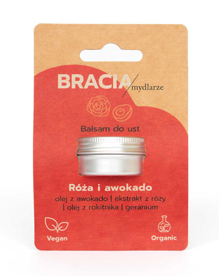Balsam de buze regenerant trandafiri și avocado cu vitamina E Bracia Mydlarze