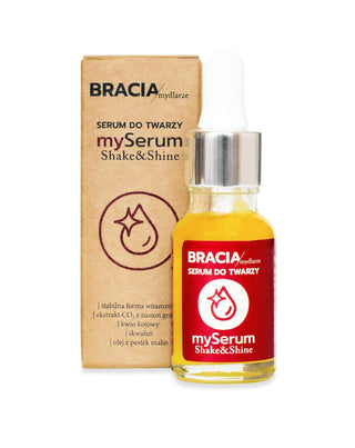 Ser de fata iluminator cu vitamina C si scualan Shake&Shine Bracia Mydlarze
