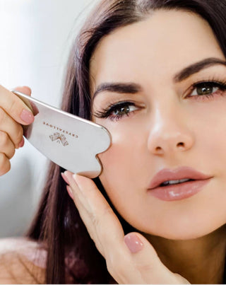 Cryo Ice Gua Sha Crystallove placă de masaj facial gua sha din oțel inoxidabil - 2