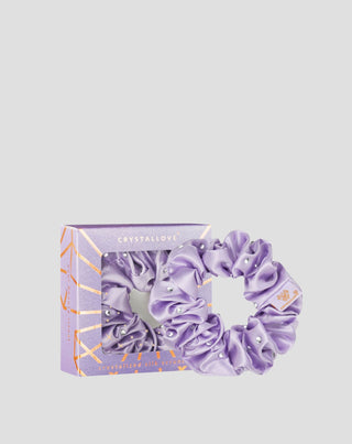 Elastic de păr din mătase cu cristale – lilac Crystallove - 1