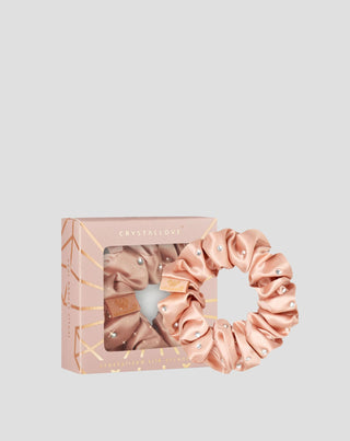 Elastic de păr din mătase cu cristale – rose gold Crystallove - 1