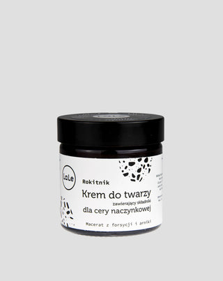 Cremă de față pentru pielea vasculară cu ulei de cătină de mare pentru a întări pereții vaselor de sânge La-Le - 1