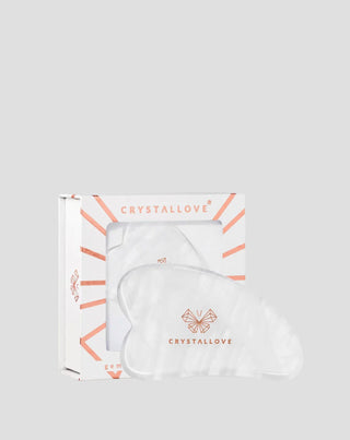 Placă de masaj pentru față Gua sha din cristal de stâncă cu proprietăți de curățare Crystallove - 1