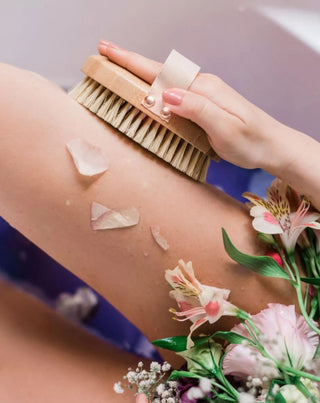 Perie din bambus agave pentru masaj corporal uscat Crystallove - 2