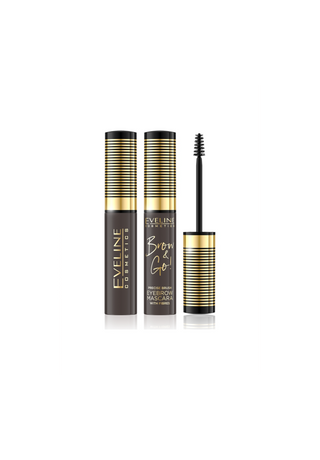 Rimel pentru sprâncene cu micro-fibre nr 02 dark Brow and Go! Eveline