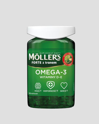 Supliment alimentar cu acizi Omega-3 și vitamina D - E Forte Moller's 112 capsule - 1