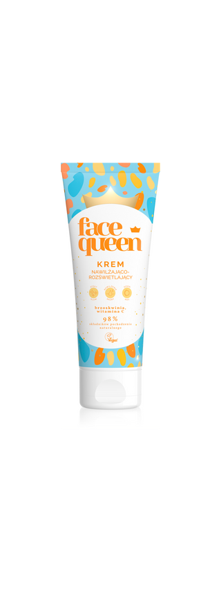 Cremă hidratantă și iluminatoare cu ulei de piersici și vitamina C Face Queen
