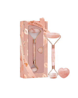 Aparat de masaj facial din piatră de dragoste cuarț roz Selflove set Crystallove