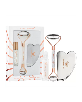 Set masaj facial din oțel inoxidabil - Set Cryo Ice Beauty Crystallove