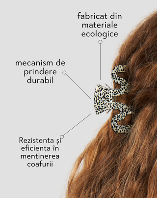 Set clame mari de par - marmura si negru Twisty 2 buc - 4