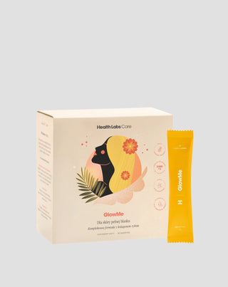 Colagen de băut GlowMe cu gust de ananas-mango Health Labs Care 30 pliculețe