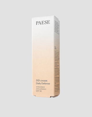Cremă colorată DD cu filtru SPF 30, culoare 4W bej auriu, iluminând subtil Paese