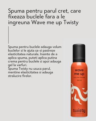 Mousse de fixare a buclelor Wave me up Twisty pentru par creț fara a-l incarca