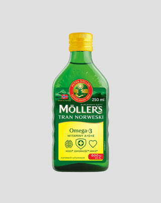 Trank norvegian Moller's cu aromă de lămâie, cu 600 UI de vitamina D3 - 1
