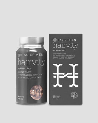 Pastile Hairvity Men Halier impotriva caderii parului pentru barbati 60 capsule