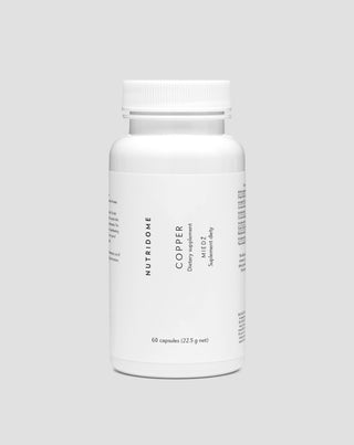 Cupru în capsule, supliment pentru imunitate, pigmentarea părului și protecție antioxidantă, Nutridome 60 buc. - 1