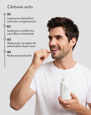 Cărbune activat pentru curățarea și legarea toxinelor supliment alimentar Nutridome 60 capsule - 2