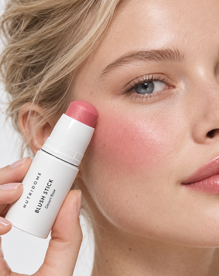 Set pentru machiaj și conturarea feței: bronzer, fard de obraz și iluminator în stick, Nutridome - 5