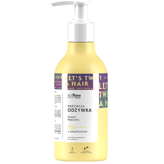 Balsam cu efect de hrănire pentru părul creț cu parfum de pepene copt cu aloe so!