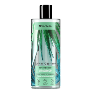 Apă micelara hidratantă de față Vis Plantis cu aloe vera și acid hialuronic
