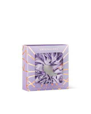 Elastic de păr din mătase cu cristale – lilac Crystallove