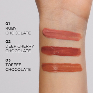 Ruj lichid cu efect glossy lips 01 Ruby Chocolate Choco Glamour Eveline